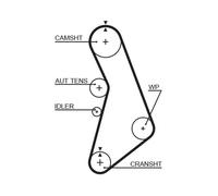 Gates T306RB Timing Belt Fits Audi Seat Skoda VW