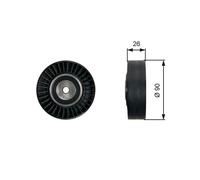 Gates T36461 V-Ribbed Belt Deflection/Guide Pulley Replacement Service Fits VW