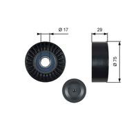 Gates T36462 V-Ribbed Belt Deflection/Guide Pulley Replacement Service Fits VW