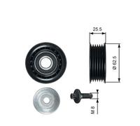 Gates T36736 V-Ribbed Belt Deflection/Guide Pulley Fits Fiat Jeep Lancia Suzuki