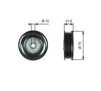 Aux Belt Idler Pulley T36747 Gates Guide Deflection 4709356 93194251 1753082J00