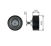 Gates T36767 V-Ribbed Belt Deflection/Guide Pulley Replacement Fits Mini Toyota