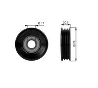 Gates T38030 V-Ribbed Belt Tensioner Pulley Replacement Fits Honda Subaru