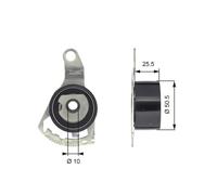 Timing belt tensioner pulley T43056 GATES for FORD MAZDA