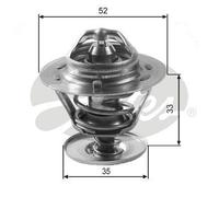 Thermostat without housing TH12592G1 GATES for FORD MAZDA FORD USA