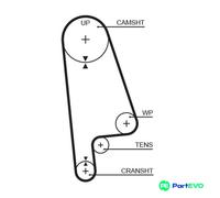 GATES TIMING BELT 5233XS FOR HONDA ROVER