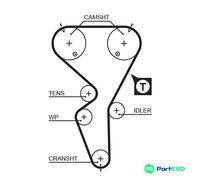GATES TIMING BELT 5458XS FOR CITROËN PEUGEOT