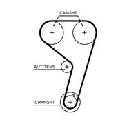 GATES T376HOB Timing Belt