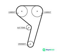 GATES TIMING BELT T367HOB FOR FORD
