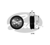 GATES TVD1137 Crankshaft pulley
