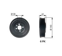 Gates TVD1001 Crankshaft Belt Pulley