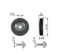 Gates TVD1007A Crankshaft Belt Pulley
