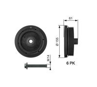 Gates TVD1021A Crankshaft Belt Pulley