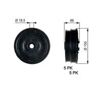 GATES TVD1068 Crankshaft pulley