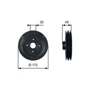 Gates TVD1123 Crankshaft Belt Pulley
