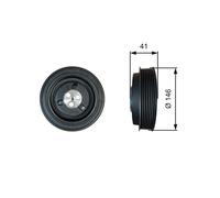 Gates TVD1134 Crankshaft Belt Pulley Service Fits Ford Transit Transit Tourneo