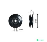 GATES V-BELT DEFLECTION PULLEY/GUIDE PULLEY T36606 FOR DAEWOO