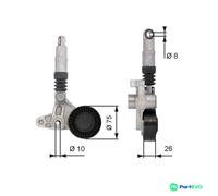 GATES V-RIBBED BELT BELT TENSIONER T39099 FOR AUDI PORSCHE VW