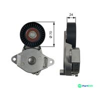 GATES V-RIBBED BELT BELT TENSIONER T39246 FOR TOYOTA
