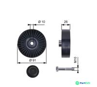 GATES V-RIBBED BELT DEFLECTION/GUIDE PULLEY T36001 FOR ALFA ROMEO FIAT