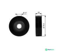GATES V-RIBBED BELT DEFLECTION/GUIDE PULLEY T36183 FOR MERCEDES-BENZ