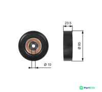 GATES V-RIBBED BELT DEFLECTION/GUIDE PULLEY T36274 FOR SUZUKI