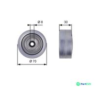 GATES V-RIBBED BELT DEFLECTION/GUIDE PULLEY T36386 FOR AUDI