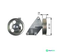 GATES V-RIBBED BELT DEFLECTION/GUIDE PULLEY T36428 FOR FIAT
