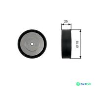 GATES V-RIBBED BELT DEFLECTION/GUIDE PULLEY T36450