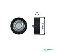 GATES V-RIBBED BELT DEFLECTION/GUIDE PULLEY T36458 FOR HYUNDAI KIA