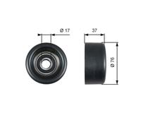GATES T38028 Deflection / Guide Pulley, v-ribbed belt