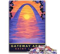Gateway Arch Jigsaw Puzzles for Adults 1000,for Educational Game Challenge Toy for Is Ideal As A Gift for The Whole Family (50x75cm)