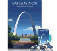 Gateway Arch National Park Jigsaw Puzzles 1000 Pieces for Adults Teens,Challenging Game Gifts for Is Ideal As A Gift for The Whole Family 38x52cm