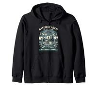 Gateway Arch National Park St Louis Missouri Adventure Zip Hoodie