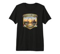 Gateway Arch National Park St. Louis Souvenir Vintage Premium T-Shirt