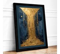 Gateway in Gold Art Deco Framed Wall Art Print A1 (84.1×59.4cm) Black, Wall Decor for Living Room, Bedroom, Office & Home, Ready to Hang, Art Gift