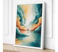 Gateway of Clouds Romantic Canvas Wall Art Print 24x16 Inch