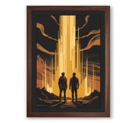 Gateway of Light Modern Framed Wall Art Print A1 (84.1×59.4cm) Walnut, Wall Decor for Living Room, Bedroom, Office & Home, Ready to Hang, Art Gift