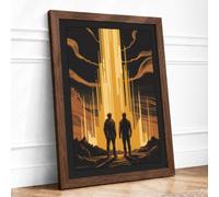 Gateway of Light Modern Framed Wall Art Print A2 (59.4×42cm) Walnut, Wall Decor for Living Room, Bedroom, Office & Home, Ready to Hang, Art Gift