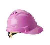 Gateway Safety 71206 Serpent High Density Polyethylene Vented Safety Helmet with Ratchet Suspension, Type I/Class C, Pink Shell