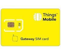 GATEWAY Things Mobile Sim Card with Global Coverage and Multi-Operator Network GSM/2G/3G/4G LTE, No Fixed Costs, No Expiration and Competitive Fees, with 10€ Credit Included