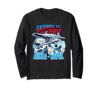 Gateway to Mt Everest Lukla Airport Nepal Scariest Flight Long Sleeve T-Shirt