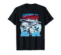 Gateway to Mt Everest Lukla Airport Nepal Scariest Flight T-Shirt