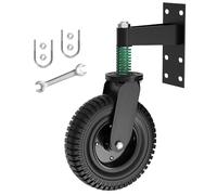 Gatewhool 8IN Gate Wheel Fence Gate Wheels for Metal Tube Wooden Gate, 600lb Capacity 360 Degree Rotation Gate Caster Wheel,Spring Loaded Heavy Duty Gate Caster