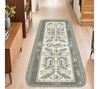 Gather Runner Rug, Rustic Traditional Table Chair Thanksgiving Cream Non-Slip Carpets Fade Resistant Home Aesthetic for Kitchen Bathroom Entryway Bedside Decor 2x5 Ft