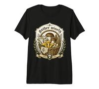Gather Wisely Mushroom Foraging Basket Fungi Premium T-Shirt