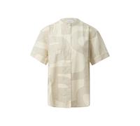 Gathered Collar Linen Blend Blouse for Women COMMA Blanc 46