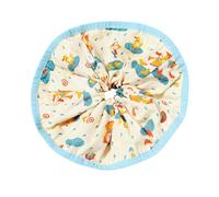 Gathered Fabric Neck Collar, Little blue duck1 | Drawcord Opening Control and Cord Guide, Round Finished-Border Design for Daily Feline Use