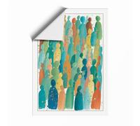 Gathered Silhouettes Modern Unframed Wall Art Print A3 (42×29.7cm), Wall Decor for Living Room, Bedroom, Office & Home, Art Gift