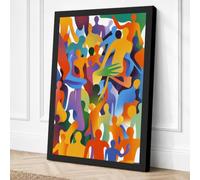 Gathered Together Modern Canvas Wall Art Print 18x12 Inch (46 x 30 cm)
